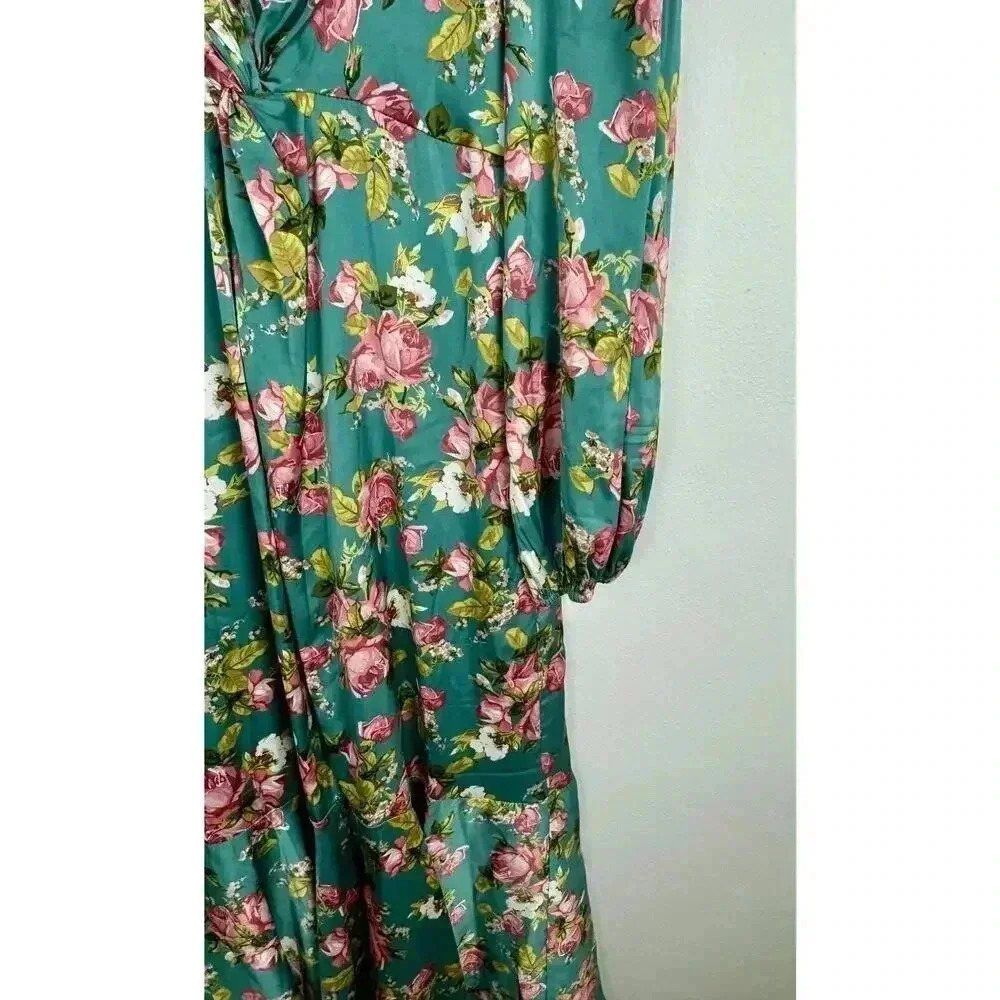 ASTR LONG SLEEVE FLORAL MAXI DRESS SIZE MEDIUM BOHO, HOLIDAY WEDDING GUEST - Picture 13 of 16